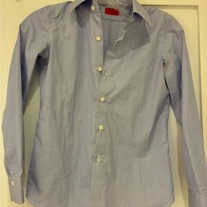 Isaia Sky Blue Button Down Shirt